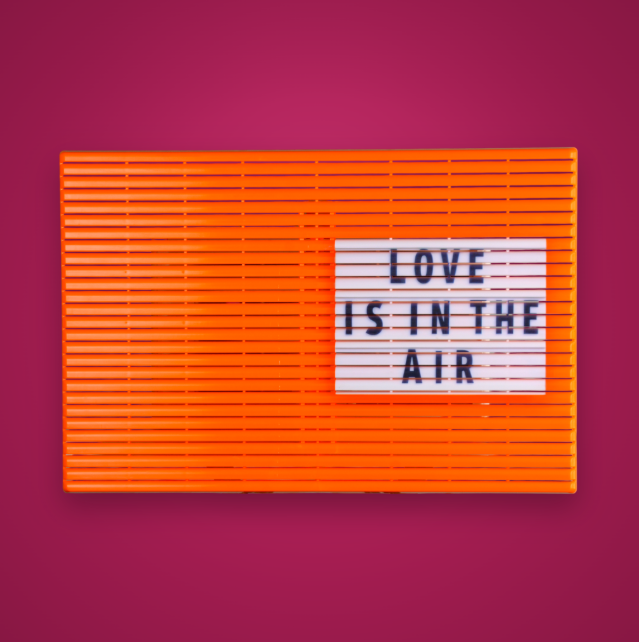 Pretty AC Love is in the Air decorative air conditioner cover installed on window [pretty:love]